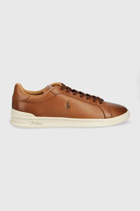 Polo Ralph Lauren sneakersy skórzane Hrt Ct II 809845110005 kolor brązowy