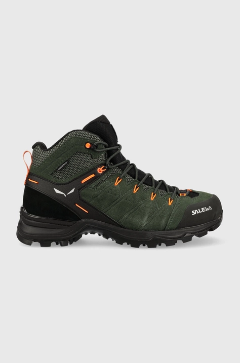 Topánky Salewa Alp Mate Mid pánske, zelená farba, zateplené, 00-0000061384