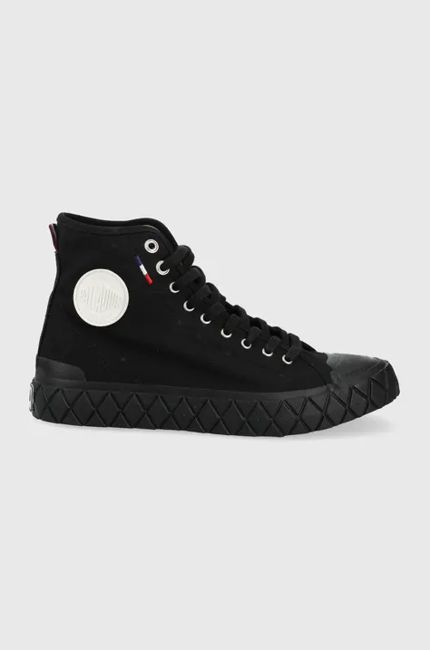 Πάνινα παπούτσια Palladium Palla Ace Cvs Mid ανδρικά, χρώμα: μαύρο