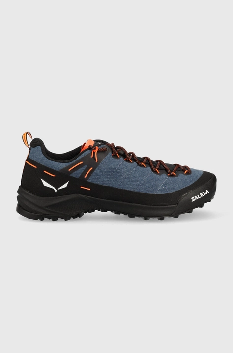 Salewa pantofi Wildfire Canvas barbati, culoarea albastru marin