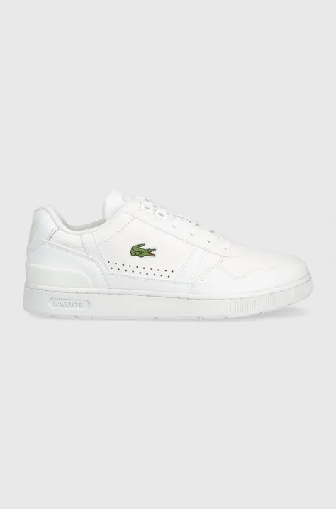 Δερμάτινα αθλητικά παπούτσια Lacoste χρώμα: άσπρο