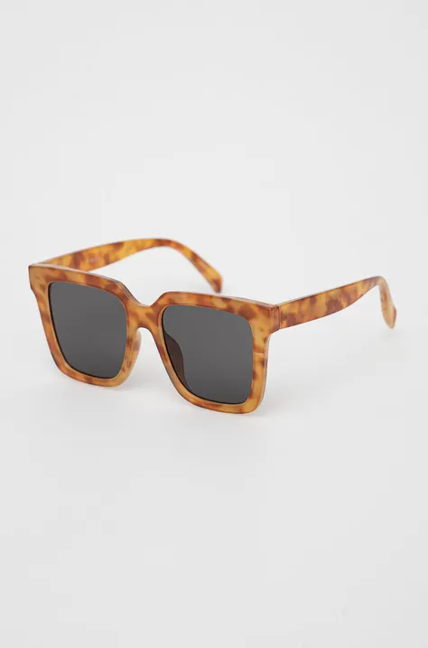 Pieces okulary przeciwsłoneczne damskie kolor brązowy