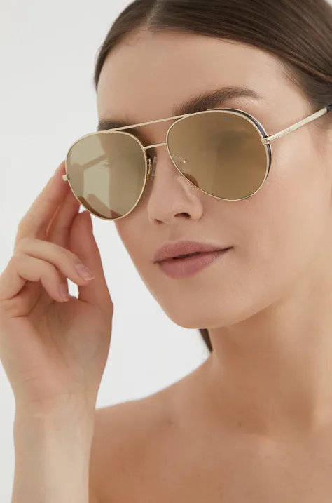 Сонцезахисні окуляри Guess жіночі колір золотий