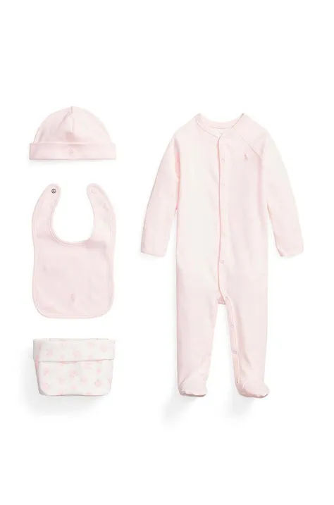 Polo Ralph Lauren komplet niemowlęcy 320863221002 kolor różowy