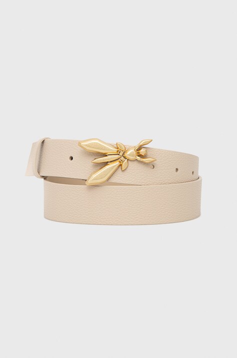 Patrizia Pepe curea de piele femei, culoarea bej, CW0471 L001