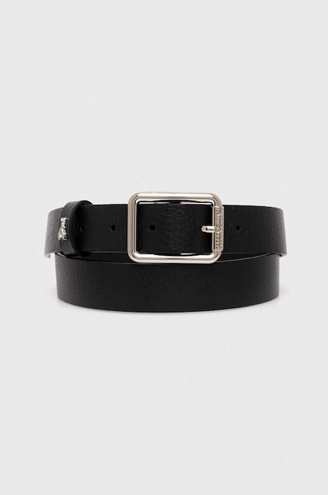 Patrizia Pepe curea de piele femei, culoarea negru, CW6408 L001