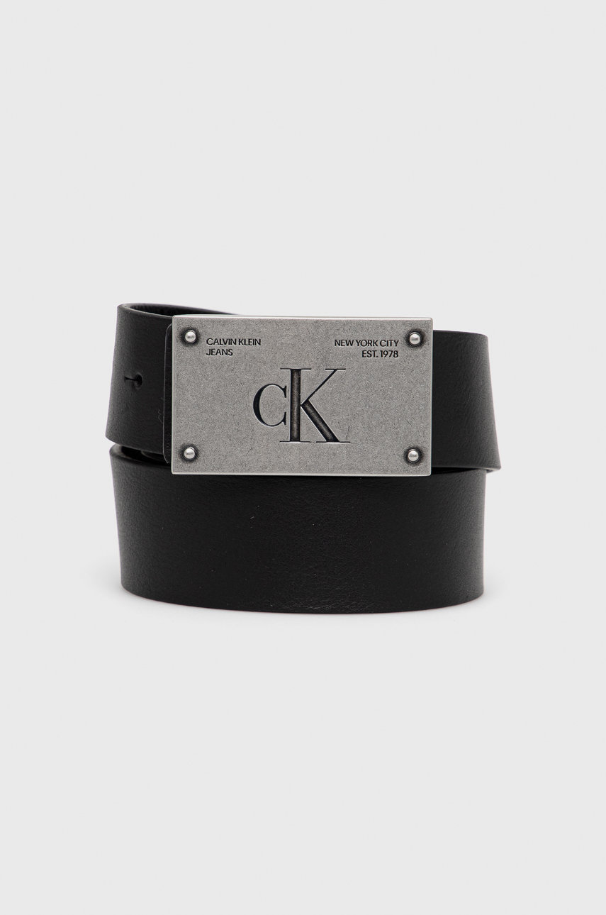 Opasok Calvin Klein Jeans pánsky, čierna farba