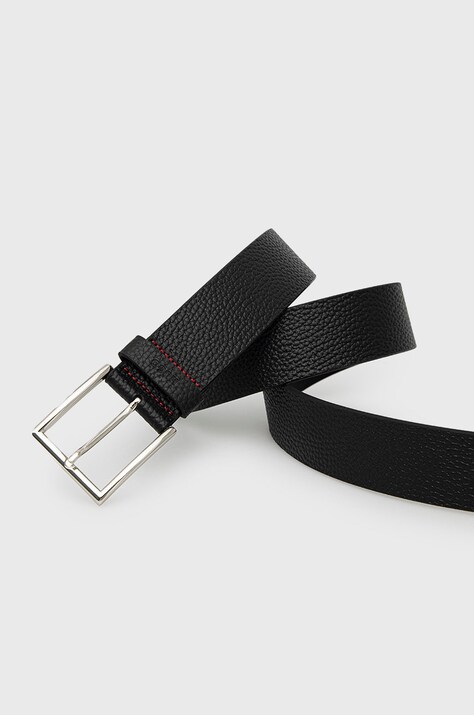 Шкіряний ремінь HUGO Giaspo-Gr_Sz40 — SS22-PAM04K, чорний — фото 2