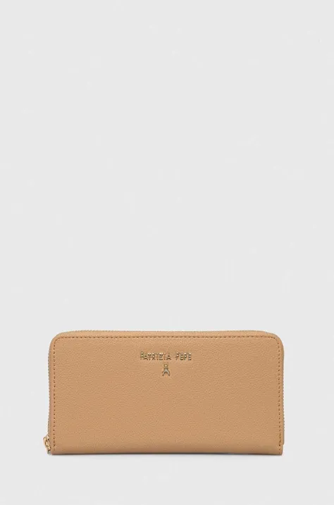 Kožená peňaženka Patrizia Pepe dámsky, béžová farba, CQ4879 L001