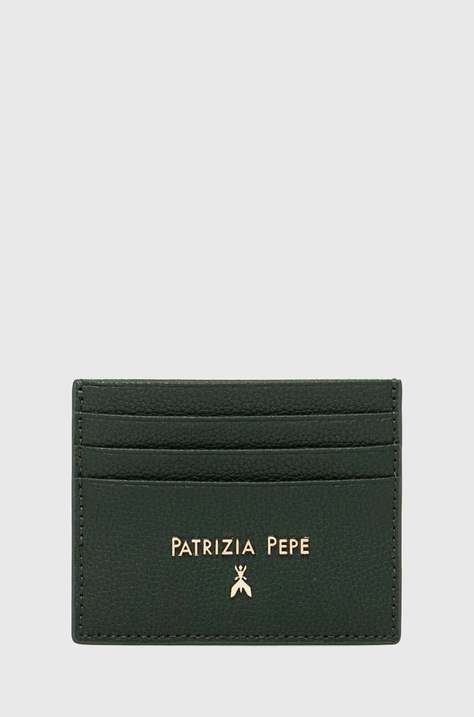 Kožni etui za kartice Patrizia Pepe boja: zelena