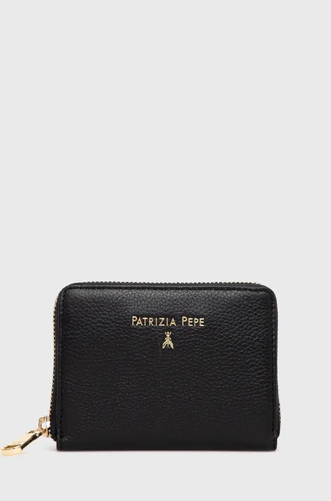 Kožená peněženka Patrizia Pepe dámská, černá barva, CQ8512 L001