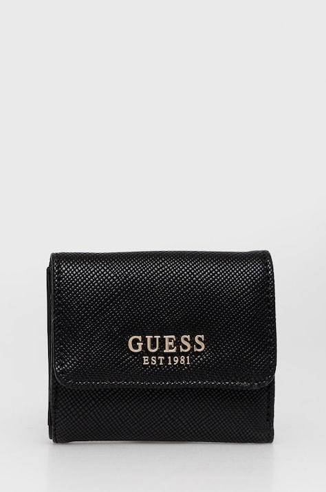 Peňaženka Guess LAUREL dámsky, čierna farba, SWZG85 00440
