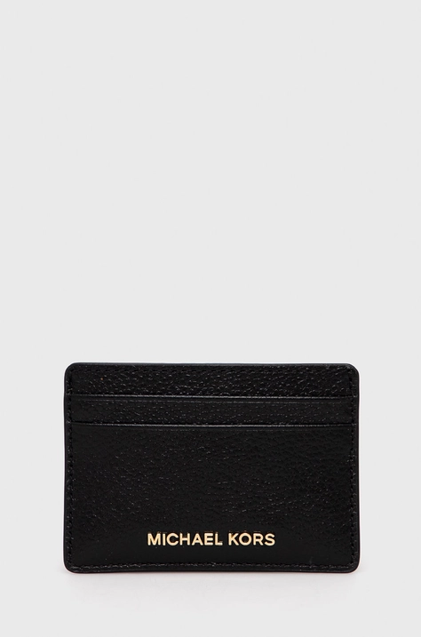 MICHAEL Michael Kors carcasa din piele femei, culoarea negru