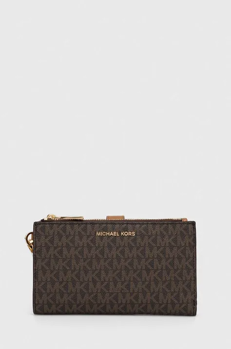 Peňaženka MICHAEL Michael Kors dámsky, hnedá farba