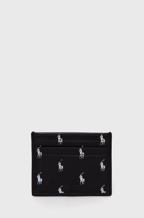 Polo Ralph Lauren caracasă din piele bărbați, culoarea negru 405845000000