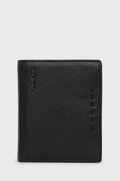 Kožená peňaženka Strellson pánsky, čierna farba