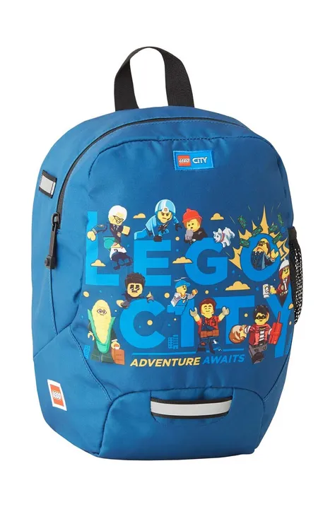Lego plecak dziecięcy kolor niebieski duży z nadrukiem