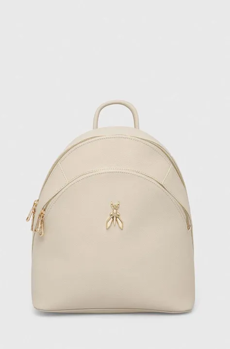 Кожаный рюкзак Patrizia Pepe женский цвет бежевый маленький однотонный