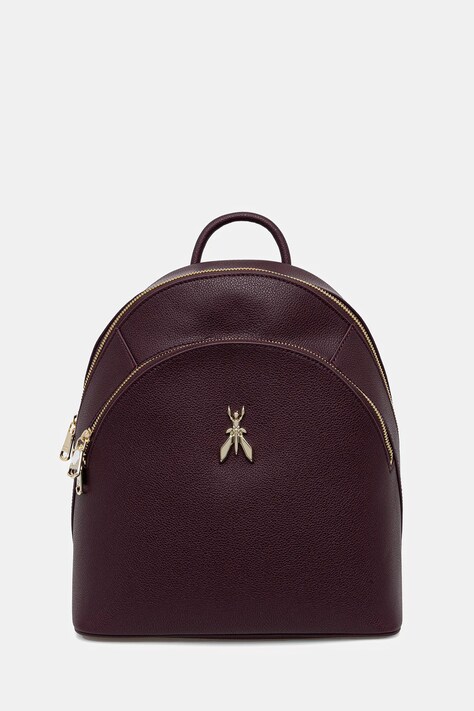 Kožený ruksak Patrizia Pepe béžová farba, malý, jednofarebná