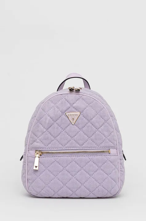 Рюкзак Guess жіночий колір фіолетовий малий однотонний