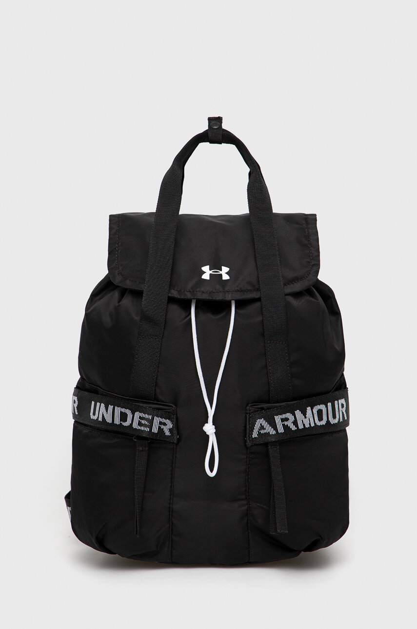 Under Armour rucsac femei, culoarea negru, mic, neted