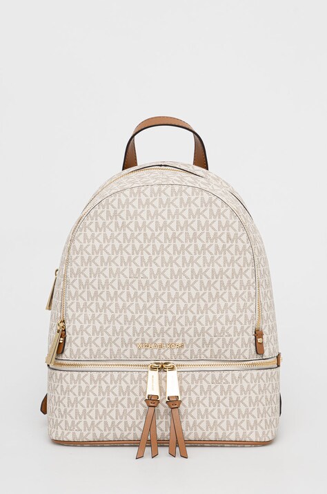 Раница MICHAEL Michael Kors в бежово малък размер с десен