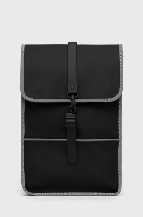 Раница Rains 14080 Backpack Mini Reflective в черно голям размер с изчистен дизайн