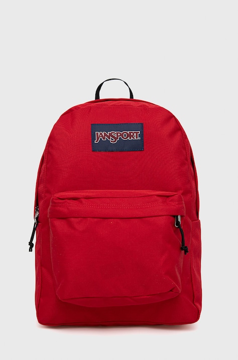 Раница Jansport в червено голям размер с изчистен дизайн