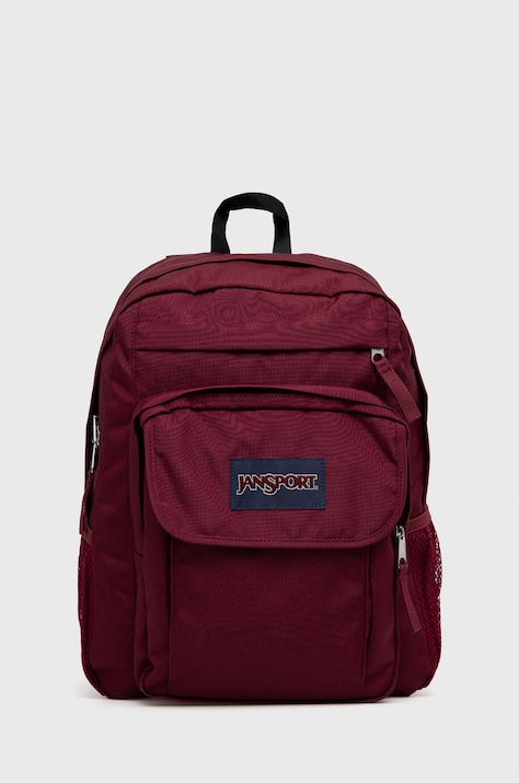 Jansport Plecak kolor bordowy duży z aplikacją