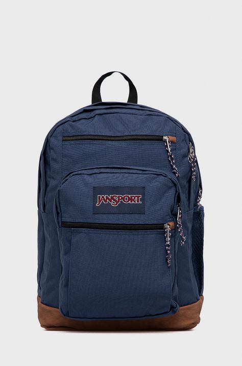 Раница Jansport в тъмносиньо голям размер с изчистен дизайн