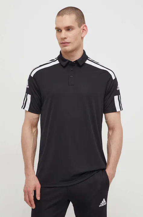 Polo majica za vježbanje adidas Performance Squadra 21 boja: crna, s tiskom
