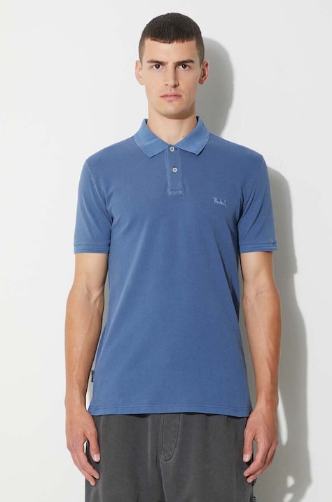 Woolrich polo męski kolor granatowy gładki CFWOPO0035MRUT1483-3989