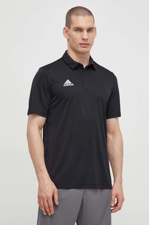 Тениска с яка за трениране adidas Performance Entrada 22 HB5328 в черно с изчистен дизайн HB5328