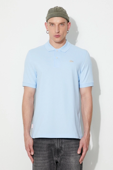 Lacoste cotton polo shirt blue color