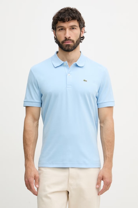 Lacoste polo tričko bavlnené pánske modré DH2050