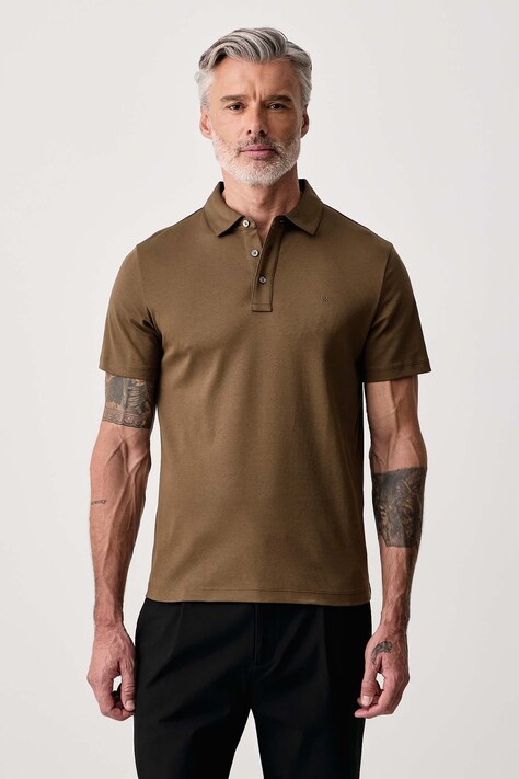 Michael Kors Polo męskie bawełniane zielone CS15073C93