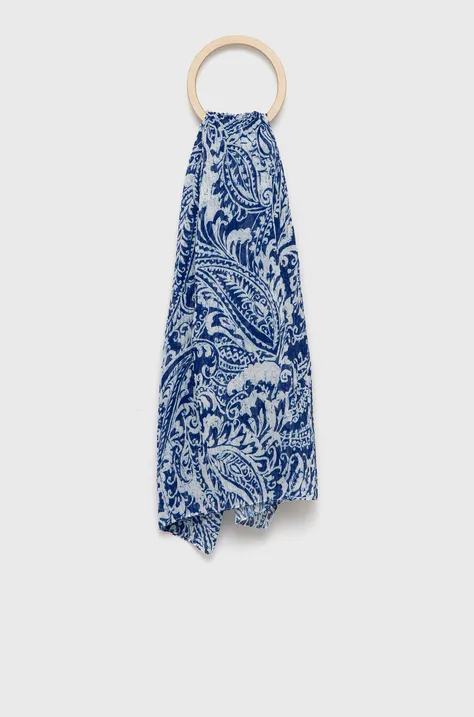 Шарф Lauren Ralph Lauren жіночий колір синій візерунок