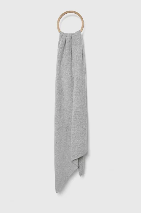 Samsoe Samsoe wool scarf gray color