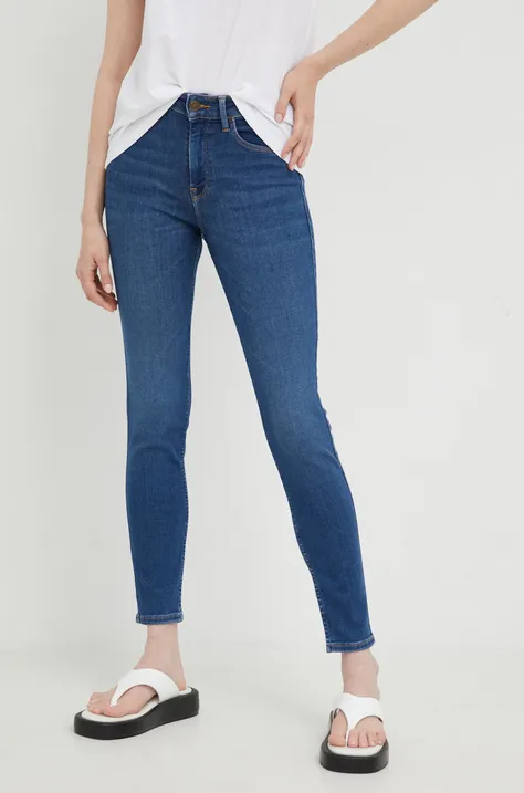 Lee jeansy FOREVERFIT DARK SUBTLE WORN damskie high waist