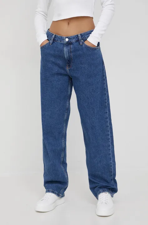 Дънки Calvin Klein Jeans с висока талия