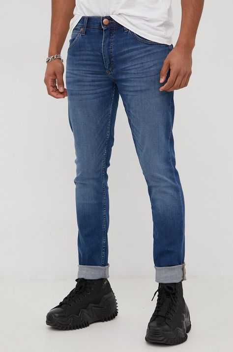 Wrangler jeansy LARSTON VISUAL BLUE