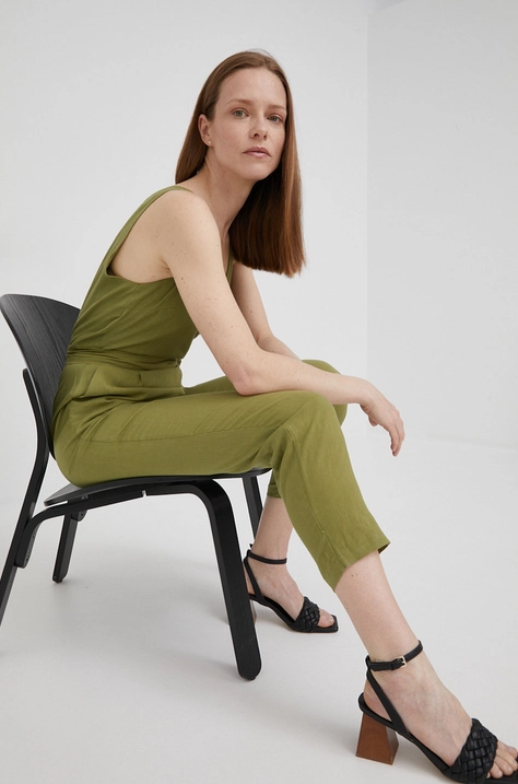 Pepe Jeans Marais culoarea verde, cu decolteu in v