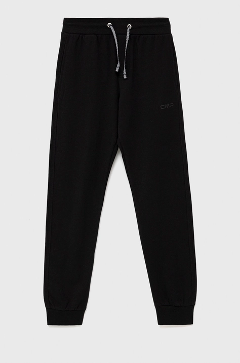 CMP pantaloni copii culoarea negru, neted