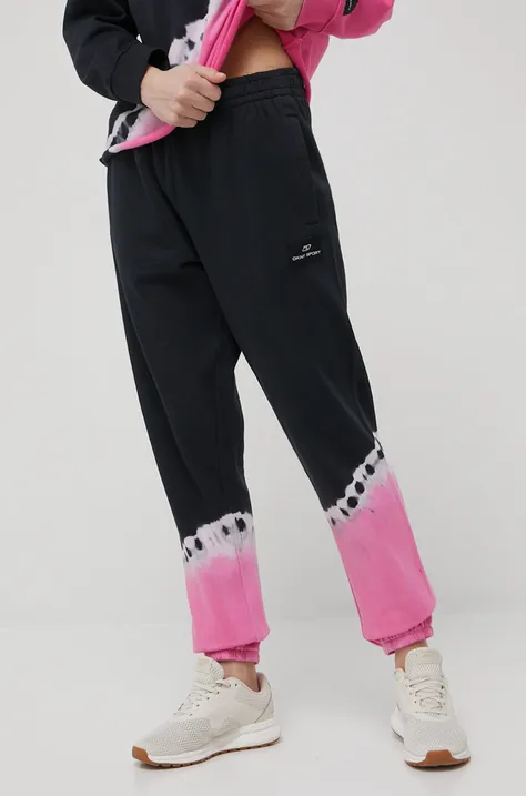 Спортивні штани Dkny жіночі колір рожевий візерунок
