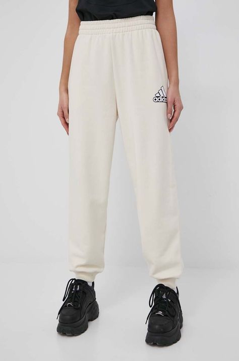 Bavlněné kalhoty adidas HC9175