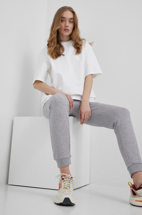 Παντελόνι adidas Originals γυναικεία, χρώμα: γκρι
