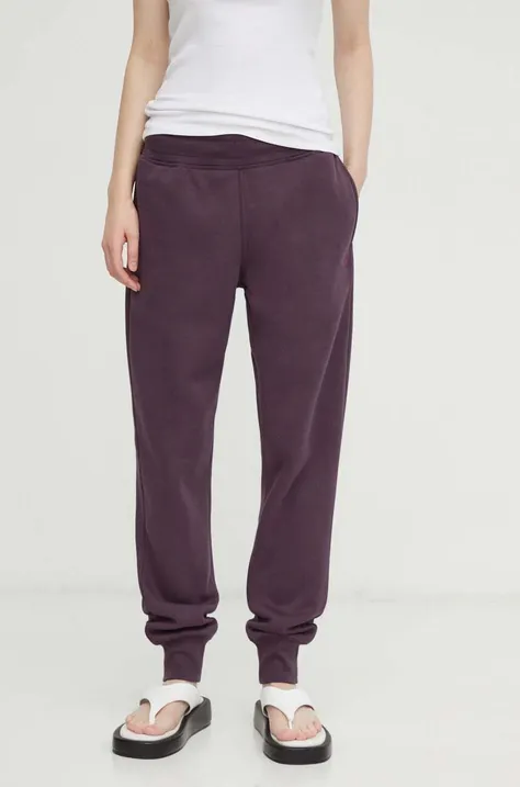 G-Star Raw spodnie dresowe kolor fioletowy gładkie