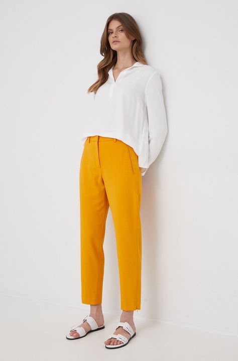 Панталон с вълна Calvin Klein