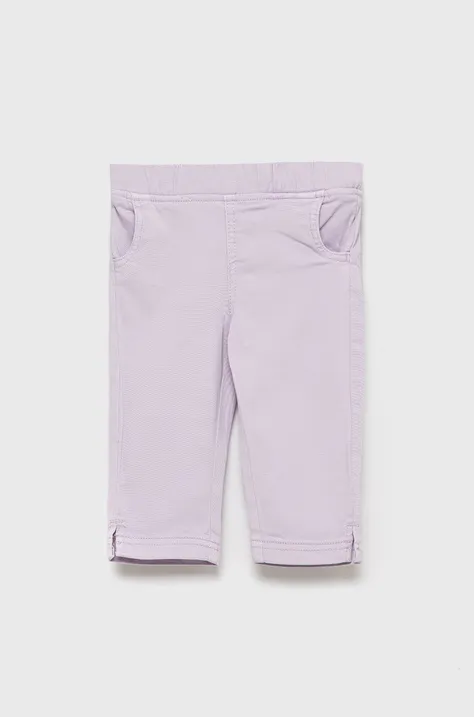 Detské nohavice Tom Tailor fialová farba, jednofarebné