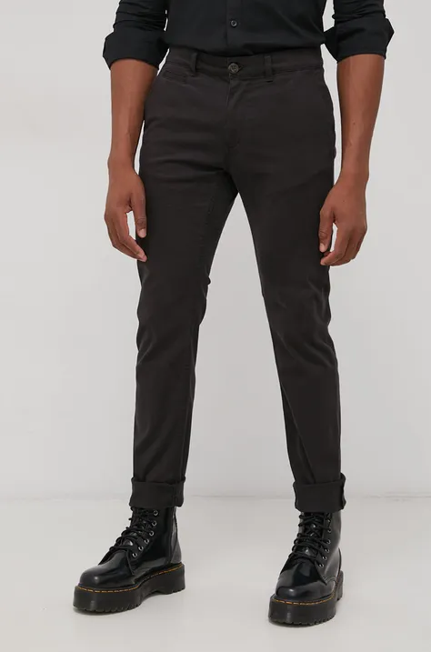 Tom Tailor Spodnie męskie kolor czarny dopasowane